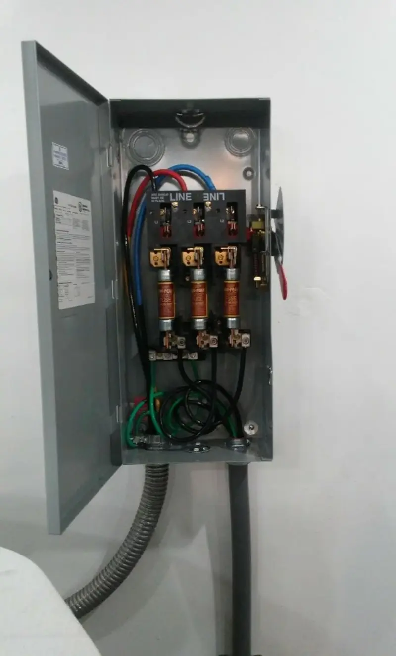 Three-phase disconnect switch installed for Electrical Wiring & Rewiring in Portage